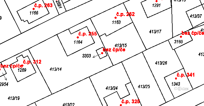 Český Krumlov 38392704 na parcele st. 3303 v KÚ Český Krumlov, Katastrální mapa