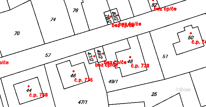 Libušín 38583704 na parcele st. 49/2 v KÚ Libušín, Katastrální mapa