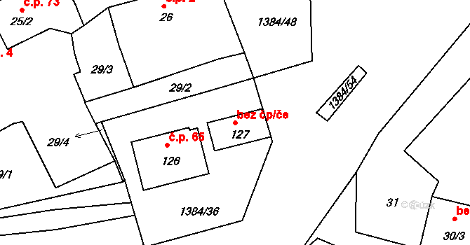 Brzkov 38658704 na parcele st. 127 v KÚ Brzkov, Katastrální mapa