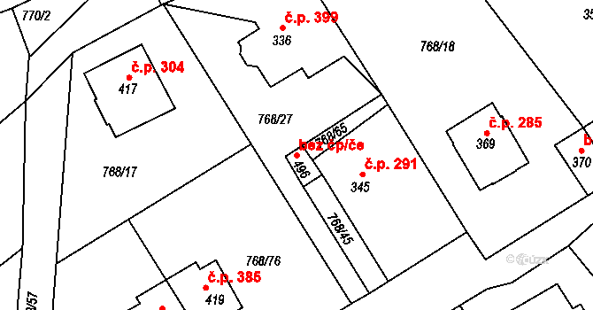 Merklín 41782704 na parcele st. 496 v KÚ Merklín u Přeštic, Katastrální mapa