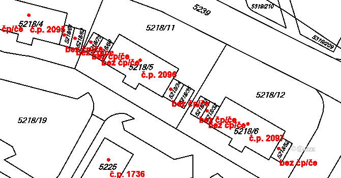 Frýdek-Místek 42499704 na parcele st. 5218/34 v KÚ Frýdek, Katastrální mapa