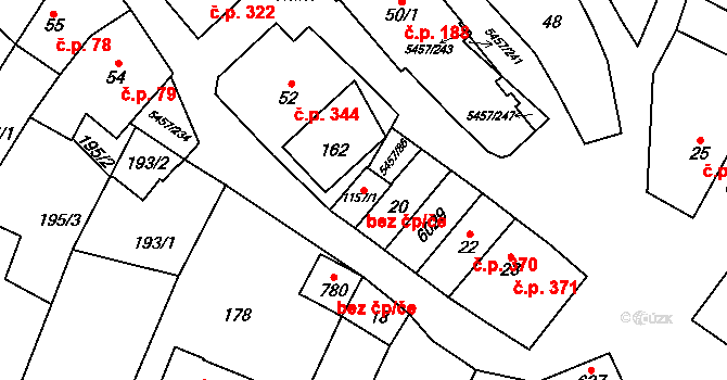 Polešovice 49582704 na parcele st. 1157/1 v KÚ Polešovice, Katastrální mapa