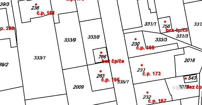 Zlín 54059704 na parcele st. 766 v KÚ Louky nad Dřevnicí, Katastrální mapa