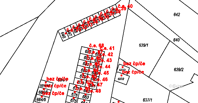 Miřetice u Klášterce nad Ohří 41, Klášterec nad Ohří na parcele st. 656 v KÚ Miřetice u Klášterce nad Ohří, Katastrální mapa