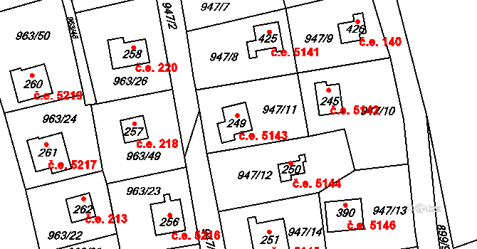 Kozojedy 143, Katastrální mapa