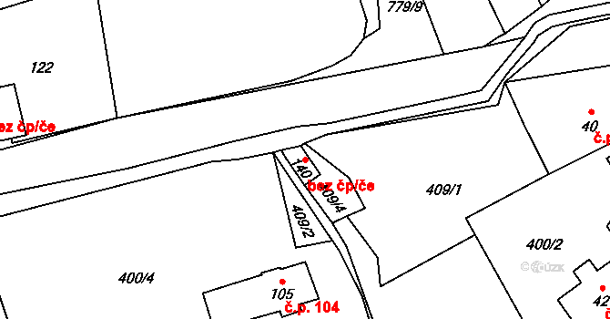 Osečná 40801705 na parcele st. 140 v KÚ Druzcov, Katastrální mapa