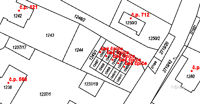 Velké Losiny 41744705 na parcele st. 1245/2 v KÚ Velké Losiny, Katastrální mapa