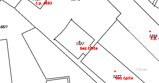 Jihlava 41773705 na parcele st. 1327 v KÚ Bedřichov u Jihlavy, Katastrální mapa