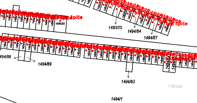 Železný Brod 44226705 na parcele st. 1494/53 v KÚ Železný Brod, Katastrální mapa