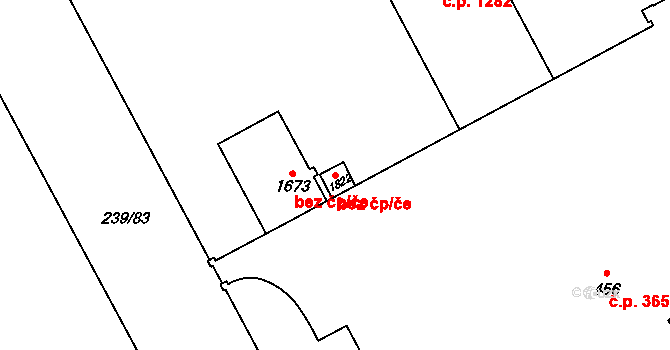 Hradec Králové 49266705 na parcele st. 1822 v KÚ Hradec Králové, Katastrální mapa