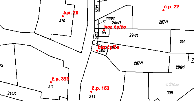 Bošovice 47782706 na parcele st. 297/2 v KÚ Bošovice, Katastrální mapa