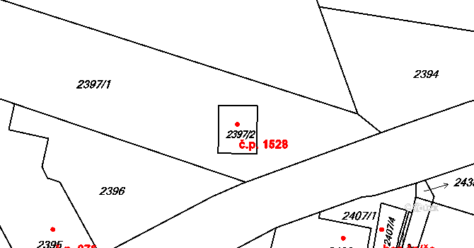 Lutyně 1528, Orlová na parcele st. 2397/2 v KÚ Horní Lutyně, Katastrální mapa