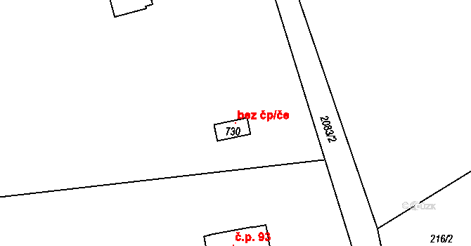 Skuhrov 103795707 na parcele st. 730 v KÚ Skuhrov u Železného Brodu, Katastrální mapa