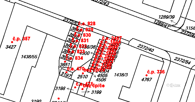 Cheb 1041 na parcele st. 4499 v KÚ Cheb, Katastrální mapa
