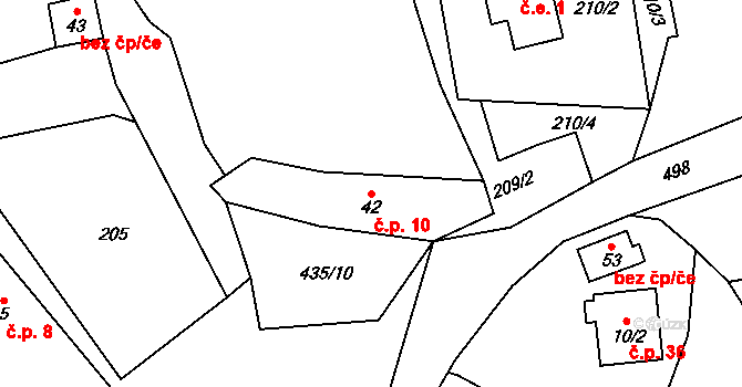 Děpoltice 10, Dešenice na parcele st. 82 v KÚ Děpoltice, Katastrální mapa