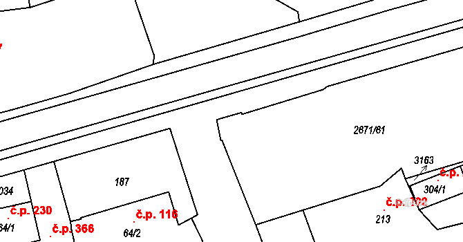 Černilov 40256707 na parcele st. 2671/61 v KÚ Černilov, Katastrální mapa
