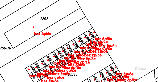 Milovice 42930707 na parcele st. 1208/22 v KÚ Milovice nad Labem, Katastrální mapa
