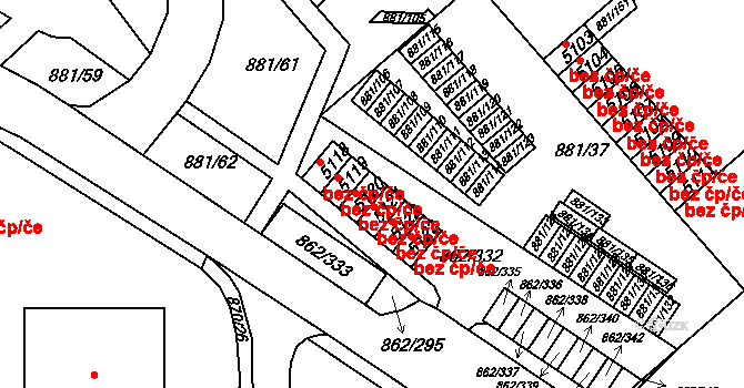 Blansko 50225707 na parcele st. 5120 v KÚ Blansko, Katastrální mapa
