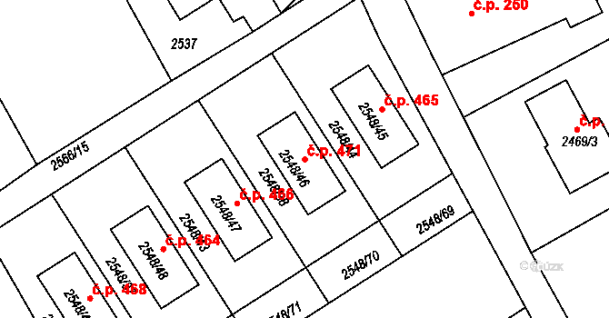 Dolní Suchá 471, Havířov na parcele st. 2548/46 v KÚ Dolní Suchá, Katastrální mapa