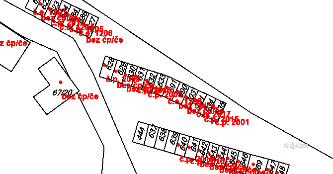 Černčice 1298 na parcele st. 691 v KÚ Černčice u Loun, Katastrální mapa