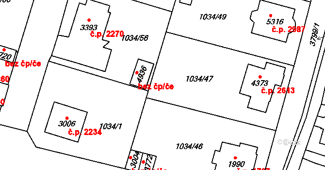 Dvůr Králové nad Labem 45 na parcele st. 1034/47 v KÚ Dvůr Králové nad Labem, Katastrální mapa