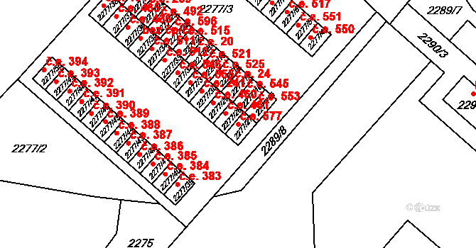 Rumburk 1 577, Rumburk na parcele st. 2277/27 v KÚ Rumburk, Katastrální mapa