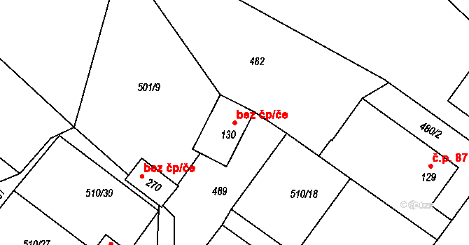 Vícenice u Náměště nad Oslavou 38362708 na parcele st. 130 v KÚ Vícenice u Náměště nad Oslavou, Katastrální mapa