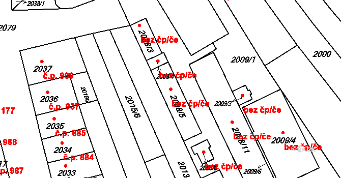 Brno 39496708 na parcele st. 2008/5 v KÚ Líšeň, Katastrální mapa