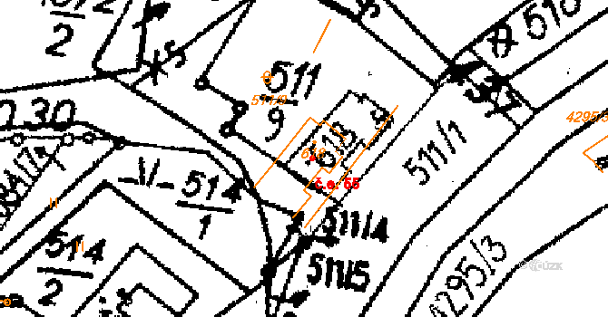 Opatov 55 na parcele st. 618 v KÚ Opatov v Čechách, Katastrální mapa