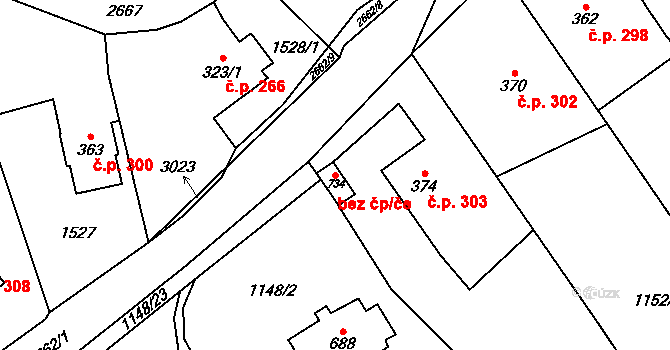 Lázně Kynžvart 41231708 na parcele st. 734 v KÚ Lázně Kynžvart, Katastrální mapa