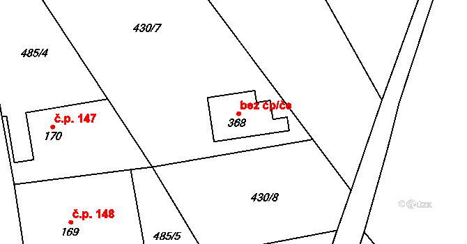 Fryšava pod Žákovou horou 42278708 na parcele st. 368 v KÚ Fryšava pod Žákovou horou, Katastrální mapa