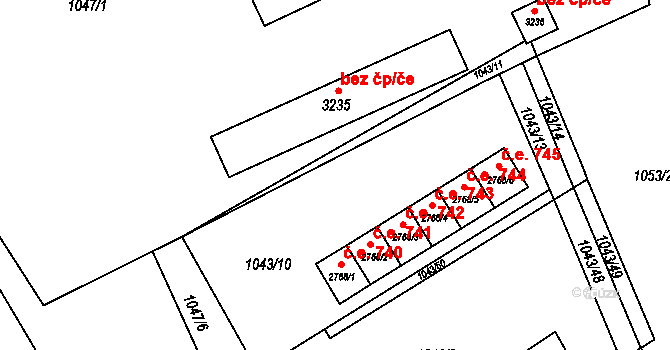 Ostravice 42718708 na parcele st. 3235 v KÚ Ostravice 1, Katastrální mapa