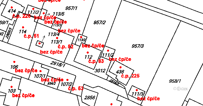 Janová 45669708 na parcele st. 111/2 v KÚ Janová, Katastrální mapa