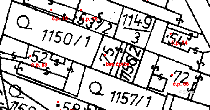 Hodonice 47405708 na parcele st. 75 v KÚ Hodonice u Bechyně, Katastrální mapa