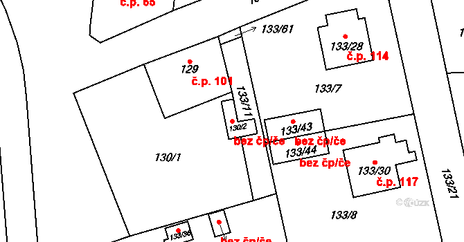 Blížejov 48273708 na parcele st. 130/2 v KÚ Blížejov, Katastrální mapa