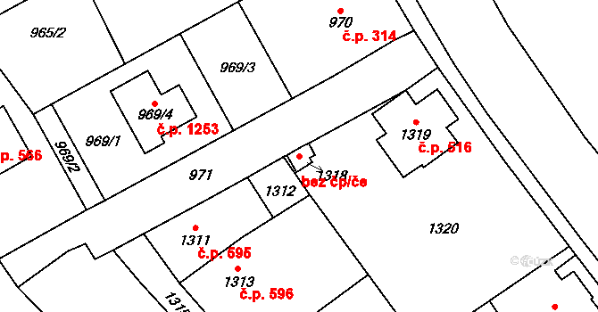 Jilemnice 49349708 na parcele st. 1318 v KÚ Jilemnice, Katastrální mapa