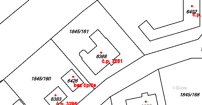 Šumperk 3281 na parcele st. 6368 v KÚ Šumperk, Katastrální mapa