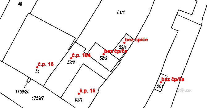 Sudice 98048708 na parcele st. 52/3 v KÚ Sudice u Náměště nad Oslavou, Katastrální mapa