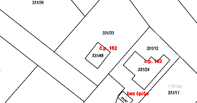 Edrovice 162, Rýmařov na parcele st. 331/48 v KÚ Edrovice, Katastrální mapa
