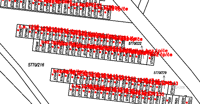 Česká Lípa 1367 na parcele st. 5770/59 v KÚ Česká Lípa, Katastrální mapa