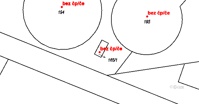 Choťovice 46511709 na parcele st. 165/1 v KÚ Choťovice, Katastrální mapa