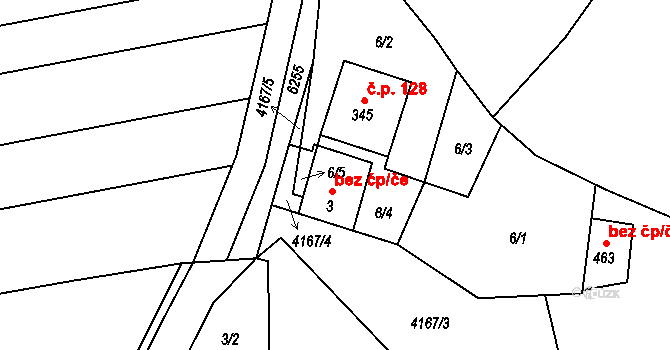Loukov 47587709 na parcele st. 3 v KÚ Loukov u Bystřice pod Hostýnem, Katastrální mapa