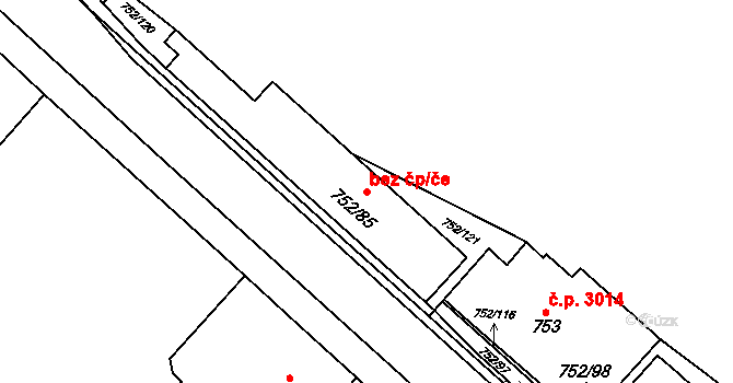 Opava 49045709 na parcele st. 752/85 v KÚ Opava-Předměstí, Katastrální mapa