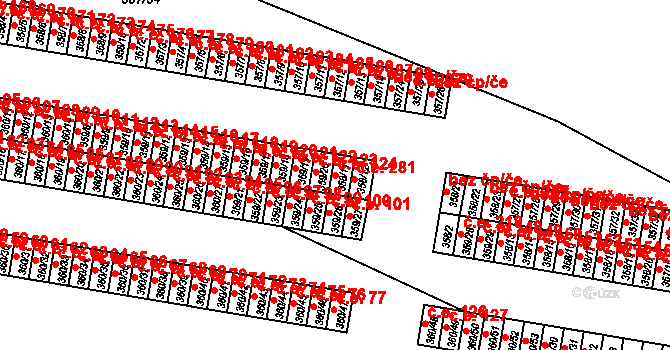 Rousínov 124 na parcele st. 358/11 v KÚ Rousínov u Vyškova, Katastrální mapa