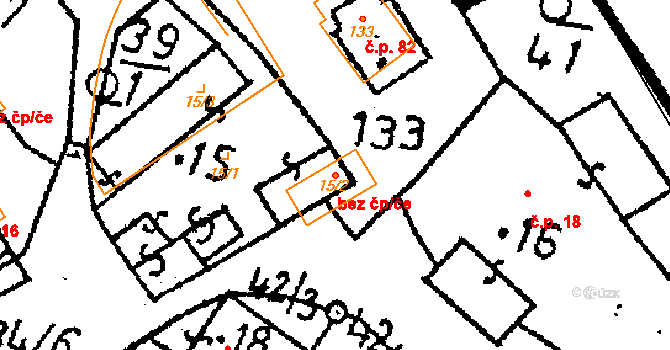 Zbýšov 95210709 na parcele st. 15/2 v KÚ Klucké Chvalovice, Katastrální mapa