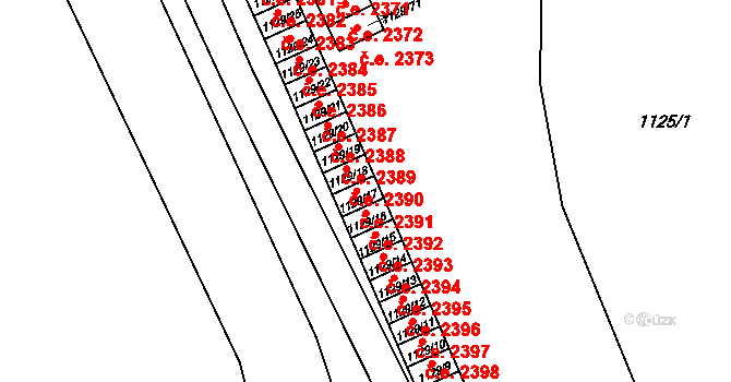 Jihlava 2391 na parcele st. 1129/17 v KÚ Jihlava, Katastrální mapa