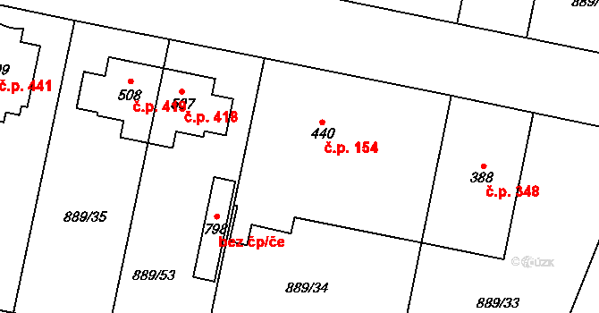Cerhenice 154 na parcele st. 440 v KÚ Cerhenice, Katastrální mapa