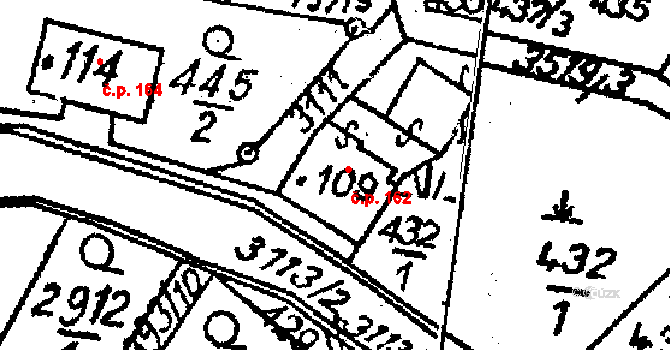 Nová Ves nad Popelkou 162 na parcele st. 109 v KÚ Nová Ves nad Popelkou, Katastrální mapa