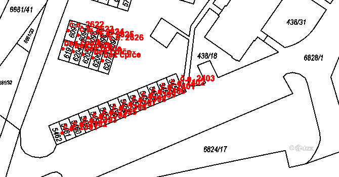 Žatec 2402 na parcele st. 5451 v KÚ Žatec, Katastrální mapa