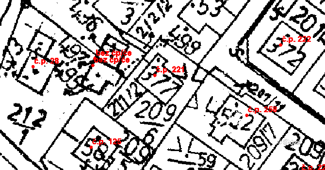 Markvartice 221, Jablonné v Podještědí na parcele st. 377 v KÚ Markvartice v Podještědí, Katastrální mapa